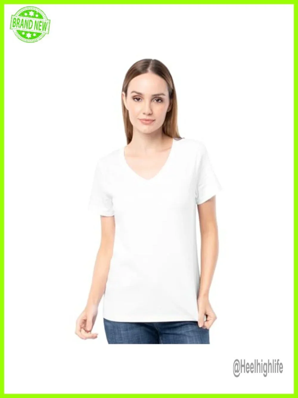 Fruit of the Loom Women's Short Sleeve V-Neck T-Shirt 2 Pack